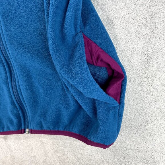COLUMBIA Mens Fleece Jacket Full Zip Blue Lightweight Outdoor Pockets Large - Picture 6 of 9